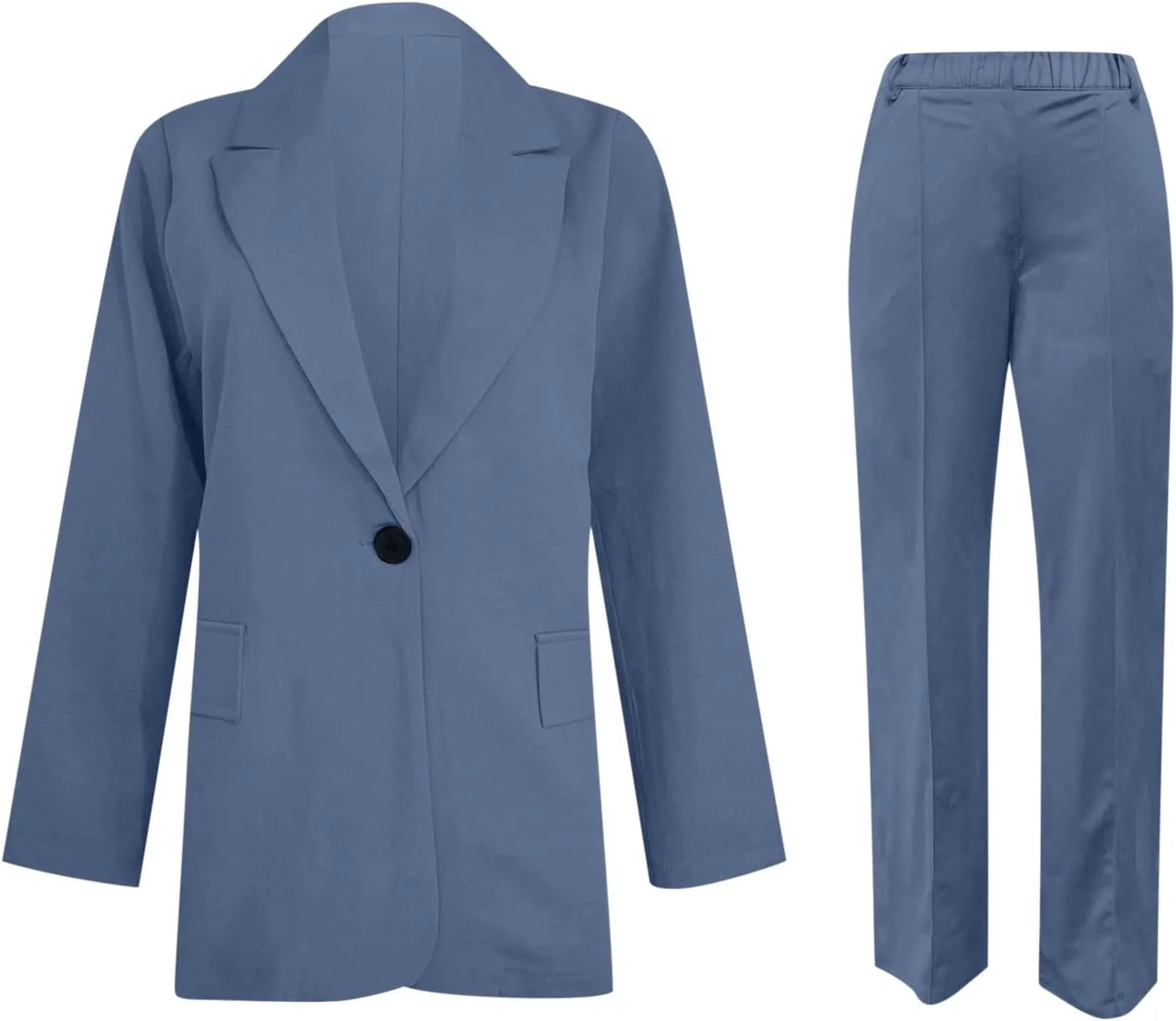Business Casual Clothes for Women Fashion Suits Two Piece Outfits Dressy Blazer and Wide Leg Pant Plus Size Suit Sets