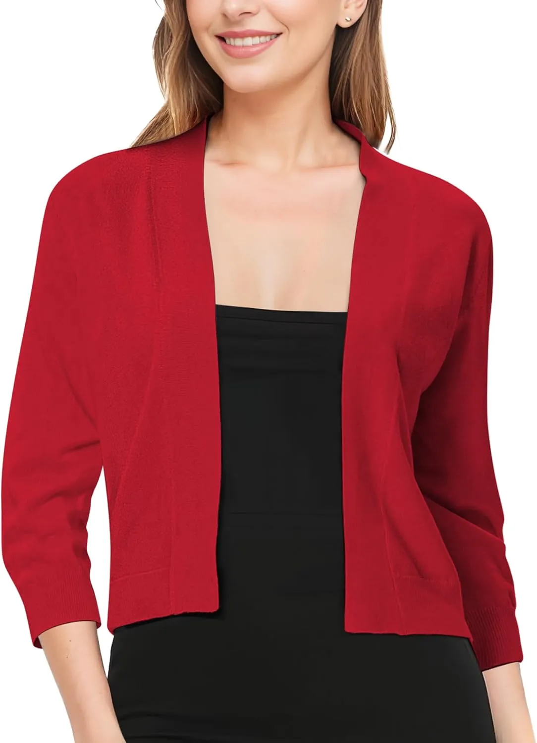 Cardigan for Women, Lightweight Cardigans Women Dressy for Summer, Short Bolero 3/4 Sleeve Cropped Shrug Sweaters Jacket