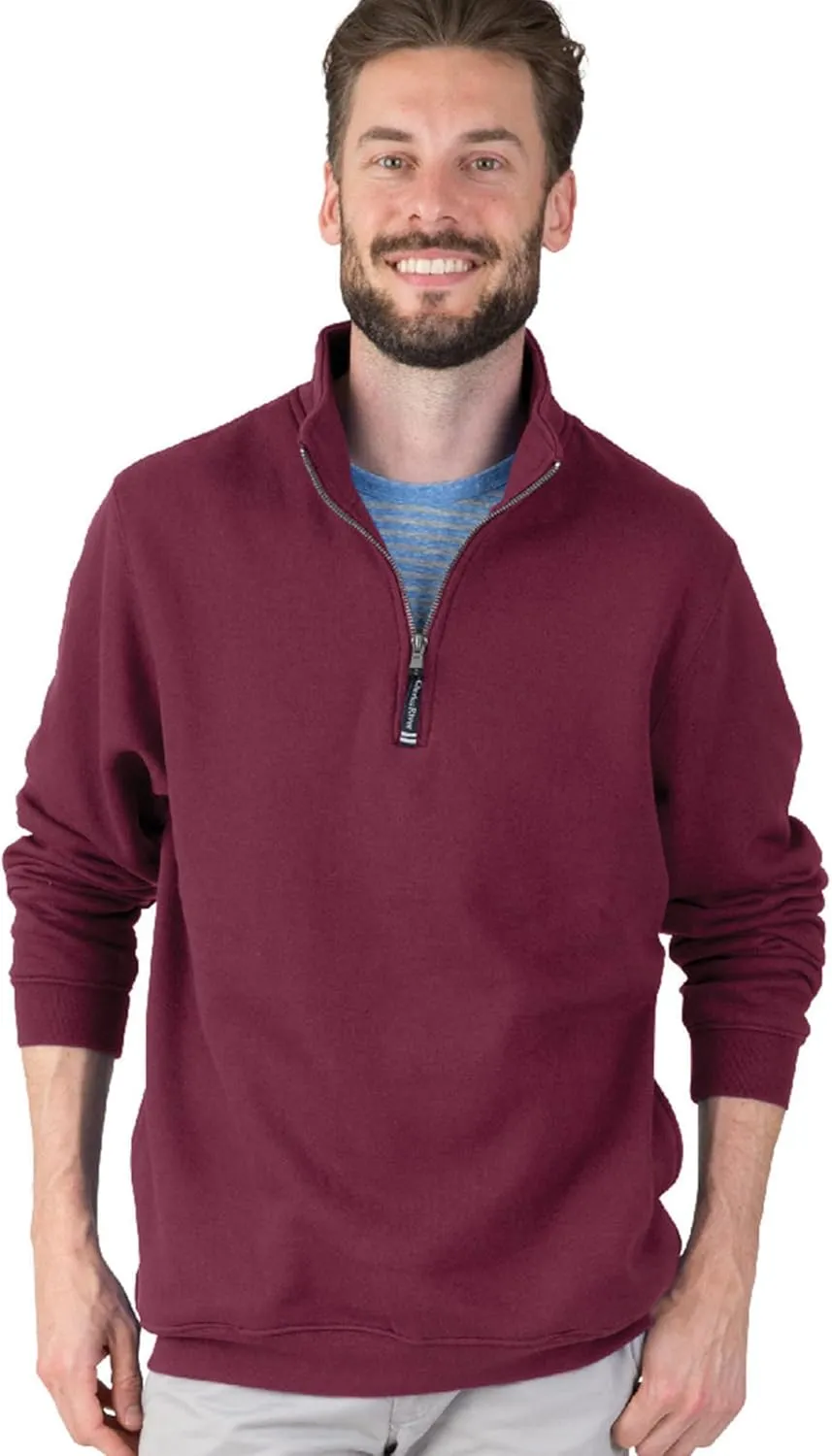 Charles River Apparel Men's Crosswind Quarter Zip Sweatshirt (Regular & Big-Tall Sizes)