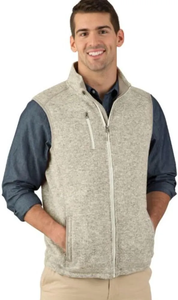 Charles River Apparel Men's Pacific Heathered Sweater Fleece Vest