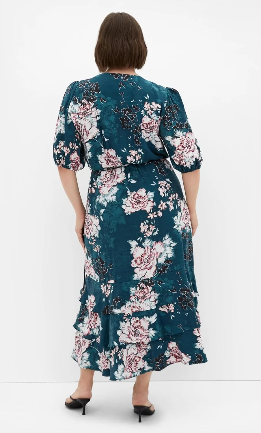 City Chic Women's Plus Size Dress - Bea Floral Wrap Midi
