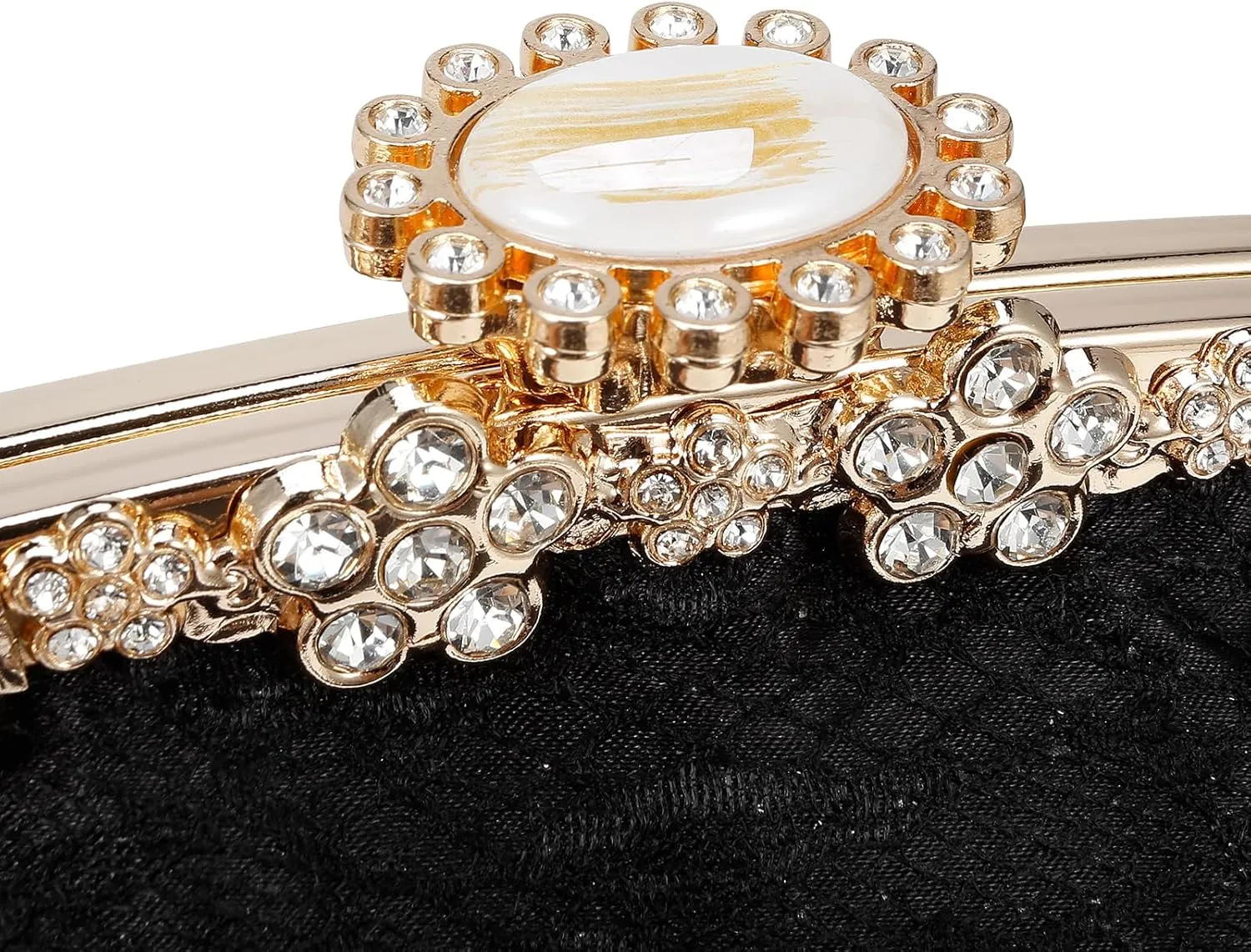 Clutch Purse for Women Lace Formal Evening Bag with Rhinestones for Wedding Prom Party Clutch Shoulder Cross Body Handbag