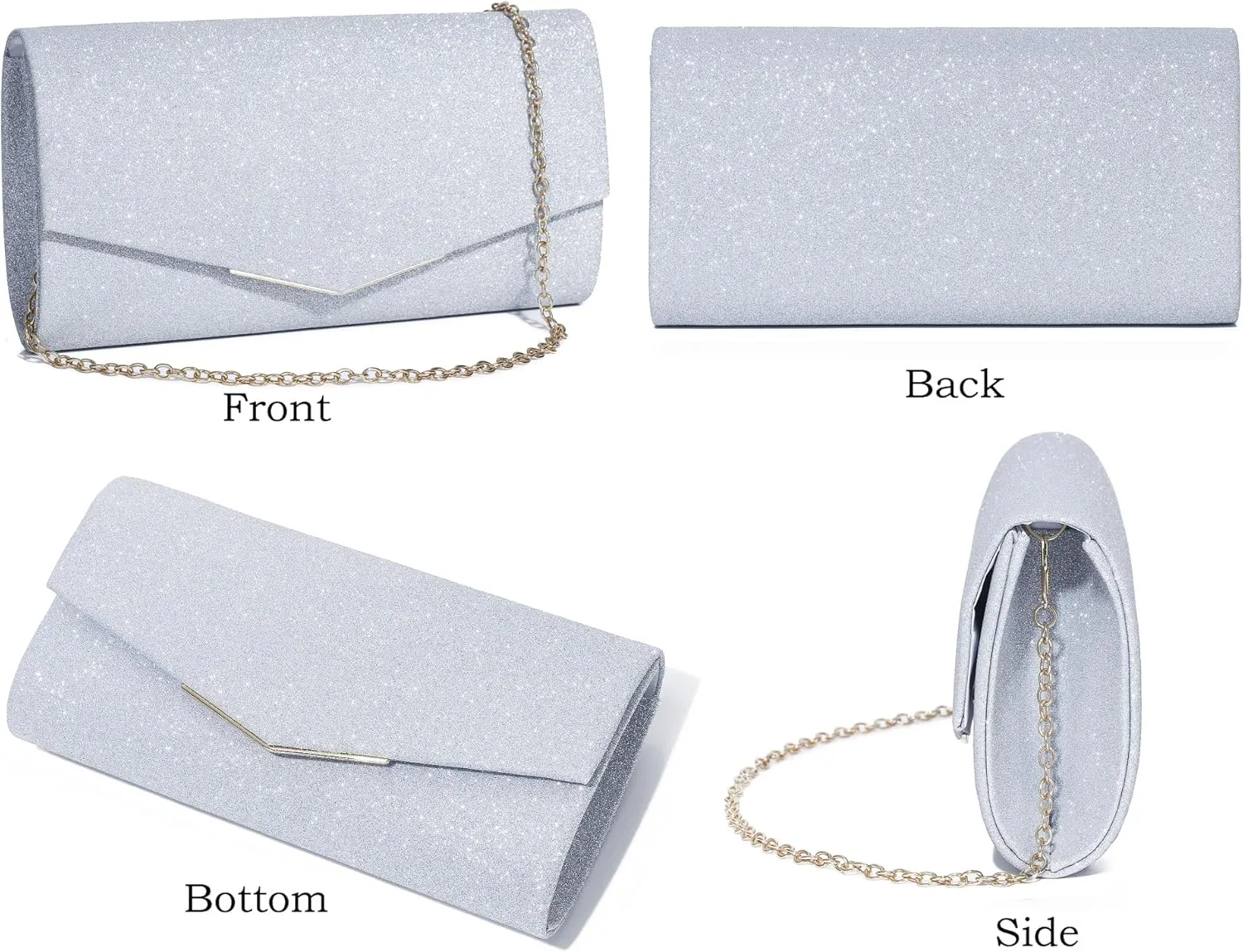 Clutch Purses For Women Evening Bags Sparkling Shoulder Envelope Party Cross Body Handbags