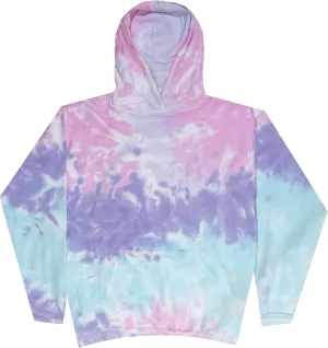 Colortone Kids Tie Dye Pullover Hoodies - Classic Fit No Drawstring Hooded Sweatshirts for Boys and Girls