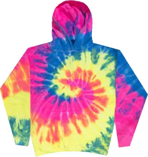 Colortone Kids Tie Dye Pullover Hoodies - Classic Fit No Drawstring Hooded Sweatshirts for Boys and Girls