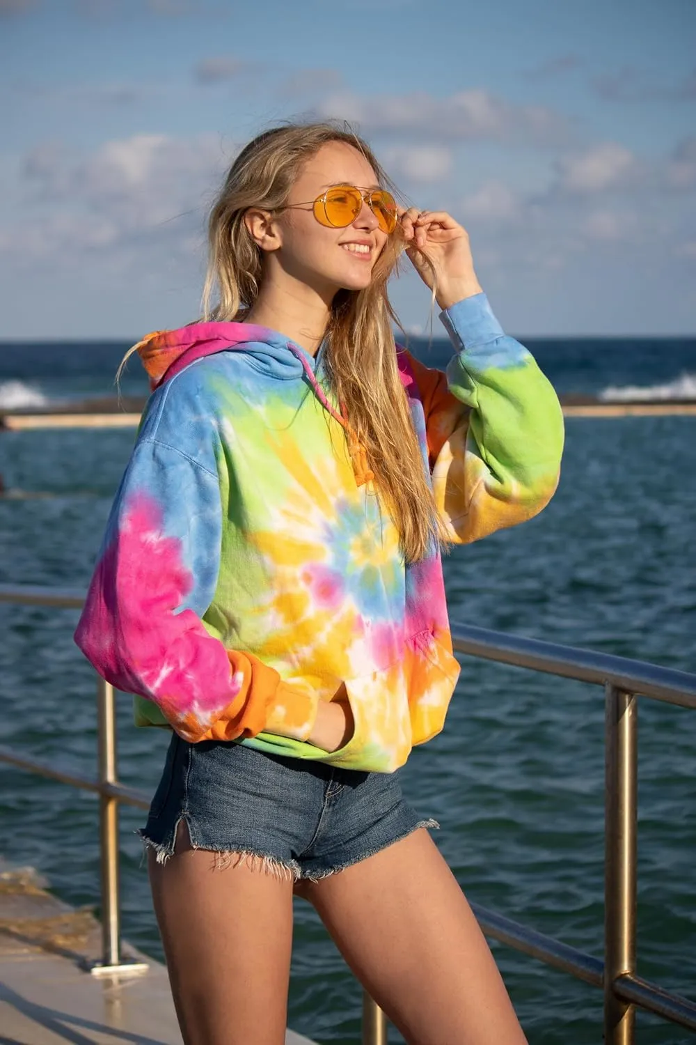 Colortone Tie Dye Pullover Hoodies for Women and Men - Classic Fit Sweatshirts