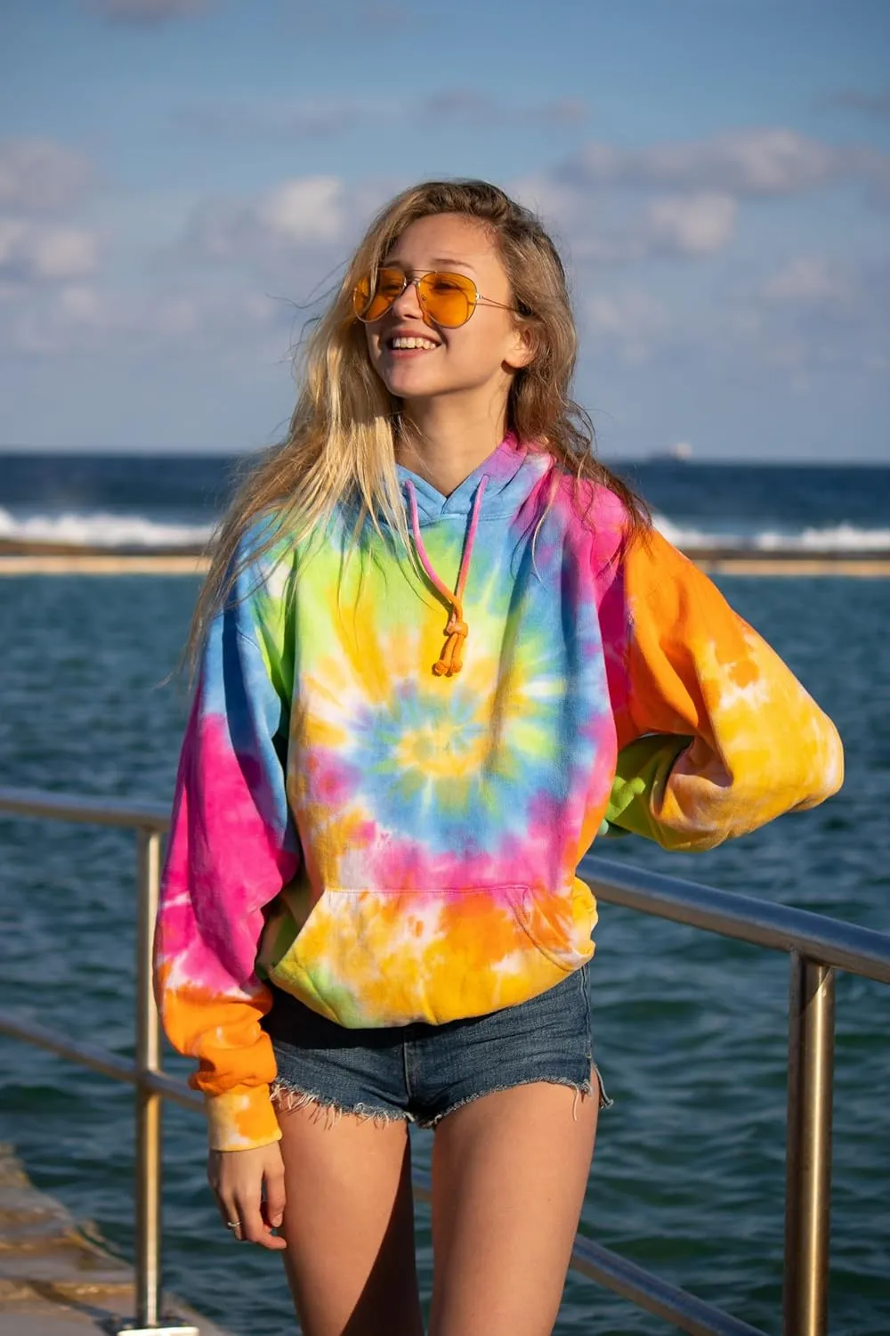 Colortone Tie Dye Pullover Hoodies for Women and Men - Classic Fit Sweatshirts