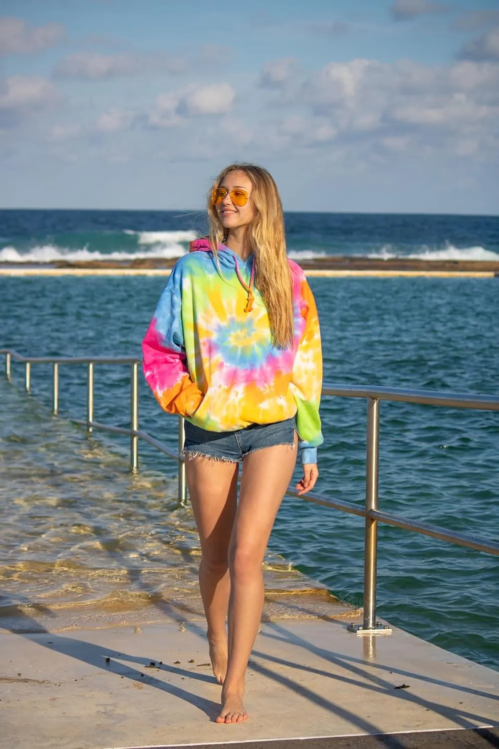 Colortone Tie Dye Pullover Hoodies for Women and Men - Classic Fit Sweatshirts