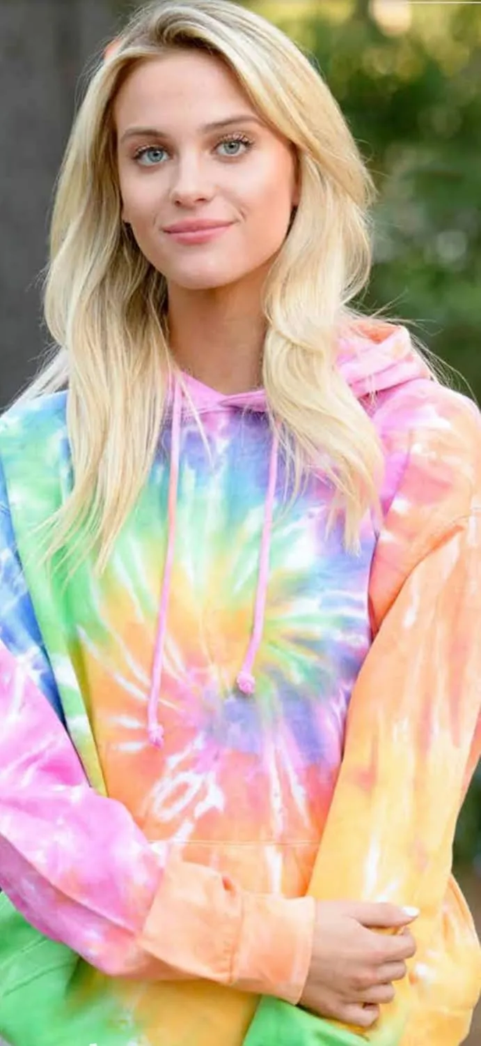 Colortone Tie Dye Pullover Hoodies for Women and Men - Classic Fit Sweatshirts