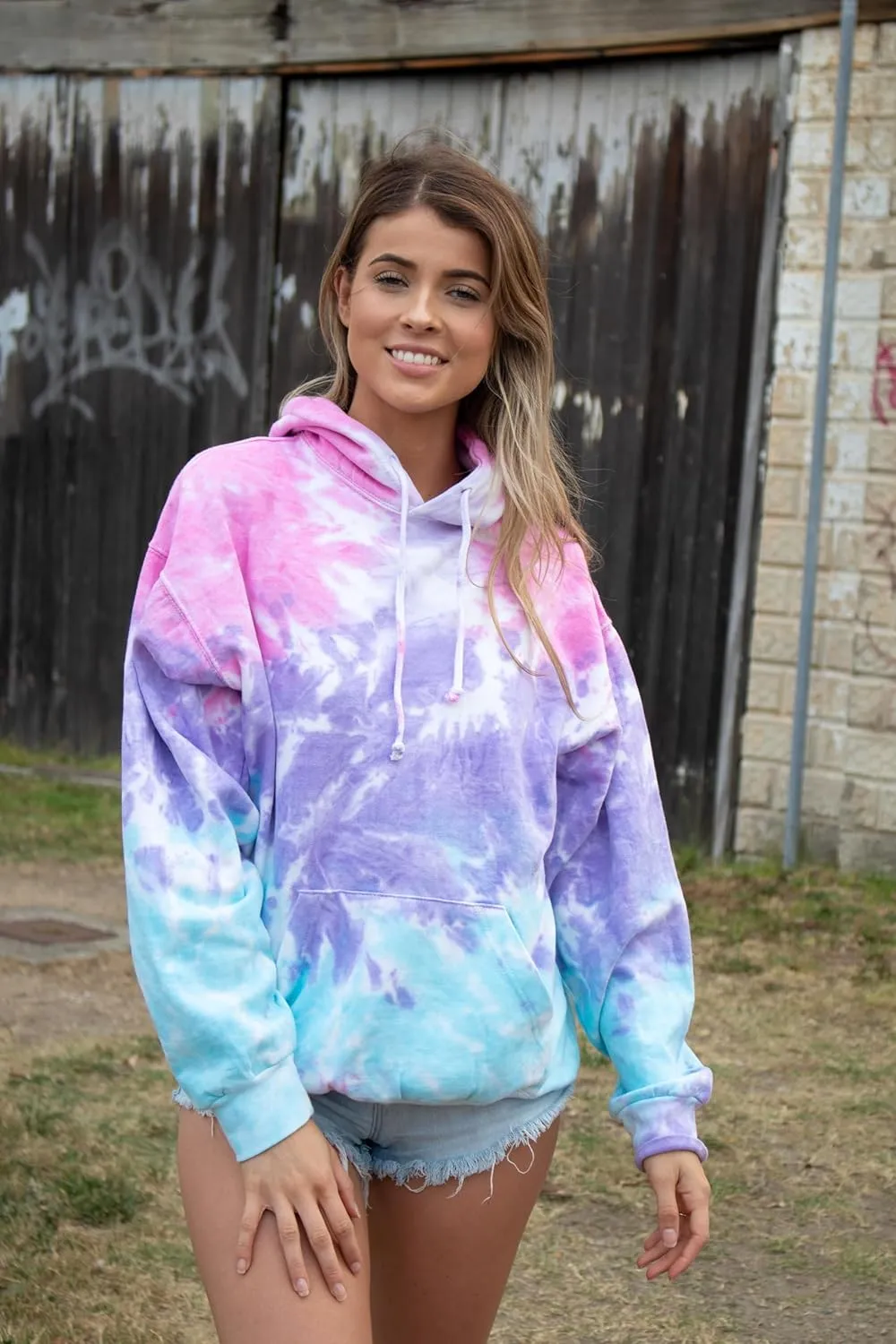 Colortone Tie Dye Pullover Hoodies for Women and Men - Classic Fit Sweatshirts