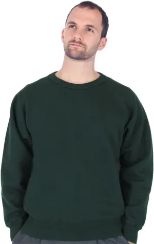 CottonMill Men's 100% Cotton Crew Sweatshirt - Heavyweight Cotton