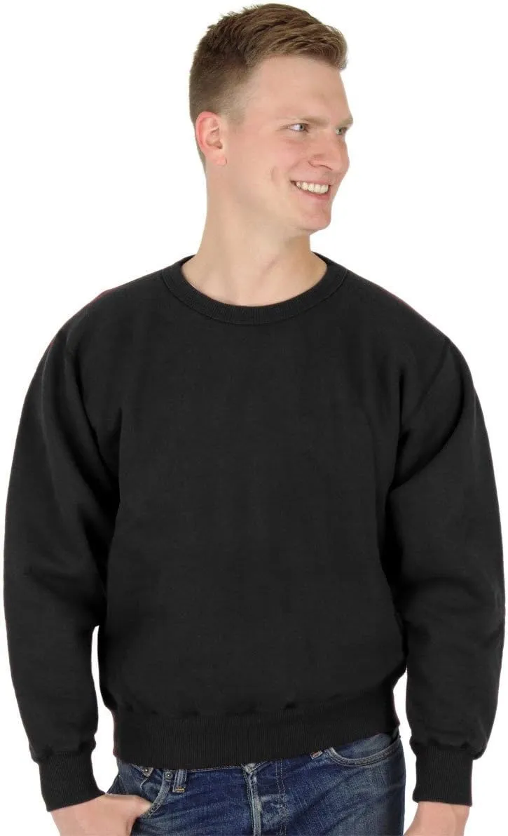 CottonMill Men's 100% Cotton Crew Sweatshirt - Heavyweight Cotton
