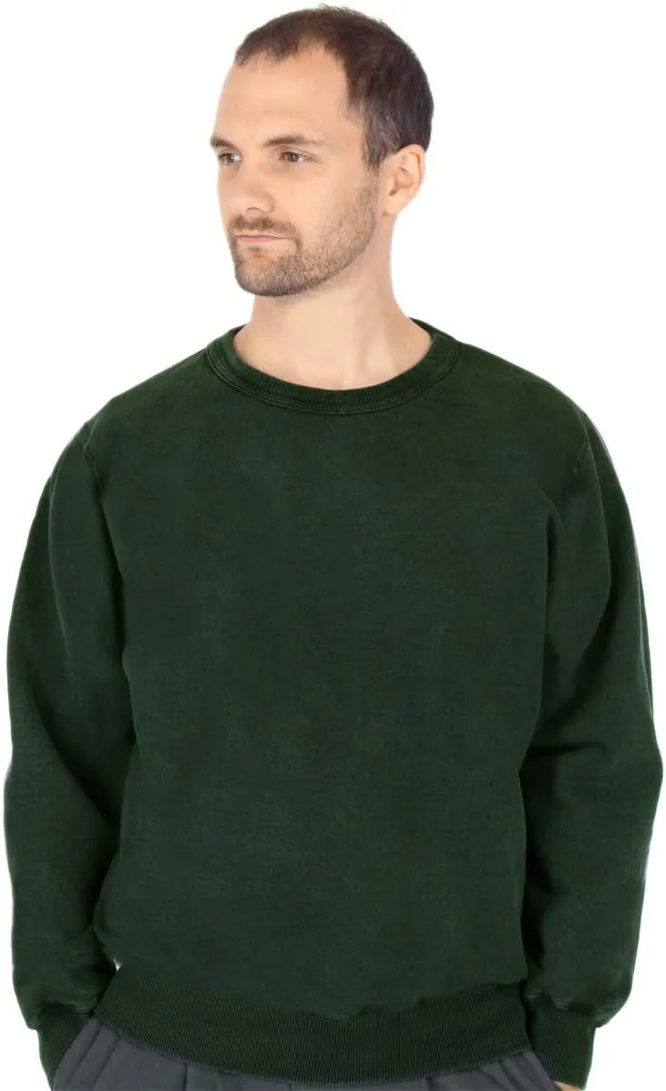 CottonMill Men's 100% Cotton Crew Sweatshirt - Heavyweight Cotton