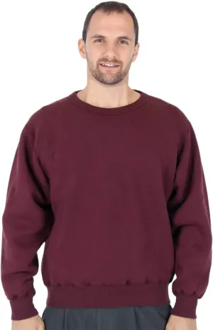 CottonMill Men's 100% Cotton Crew Sweatshirt - Heavyweight Cotton