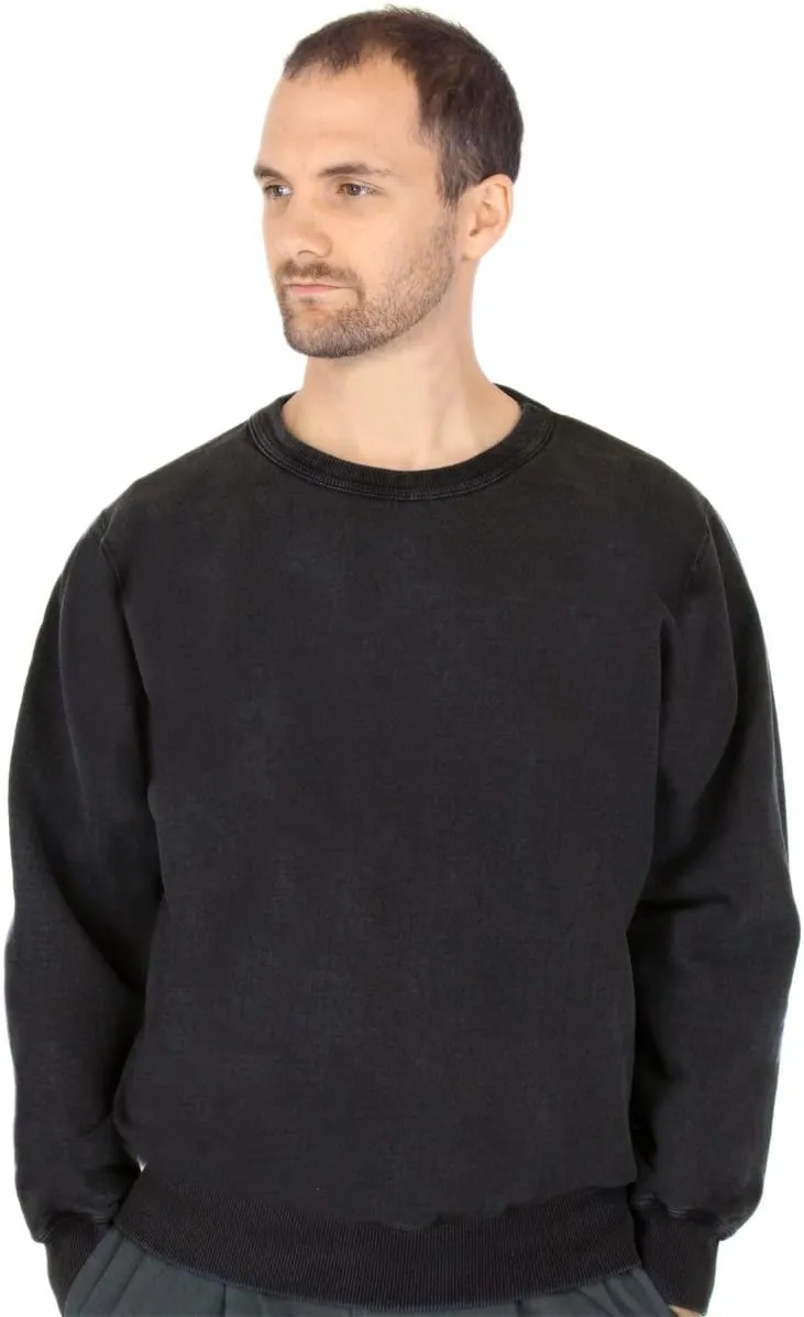 CottonMill Men's 100% Cotton Crew Sweatshirt - Heavyweight Cotton
