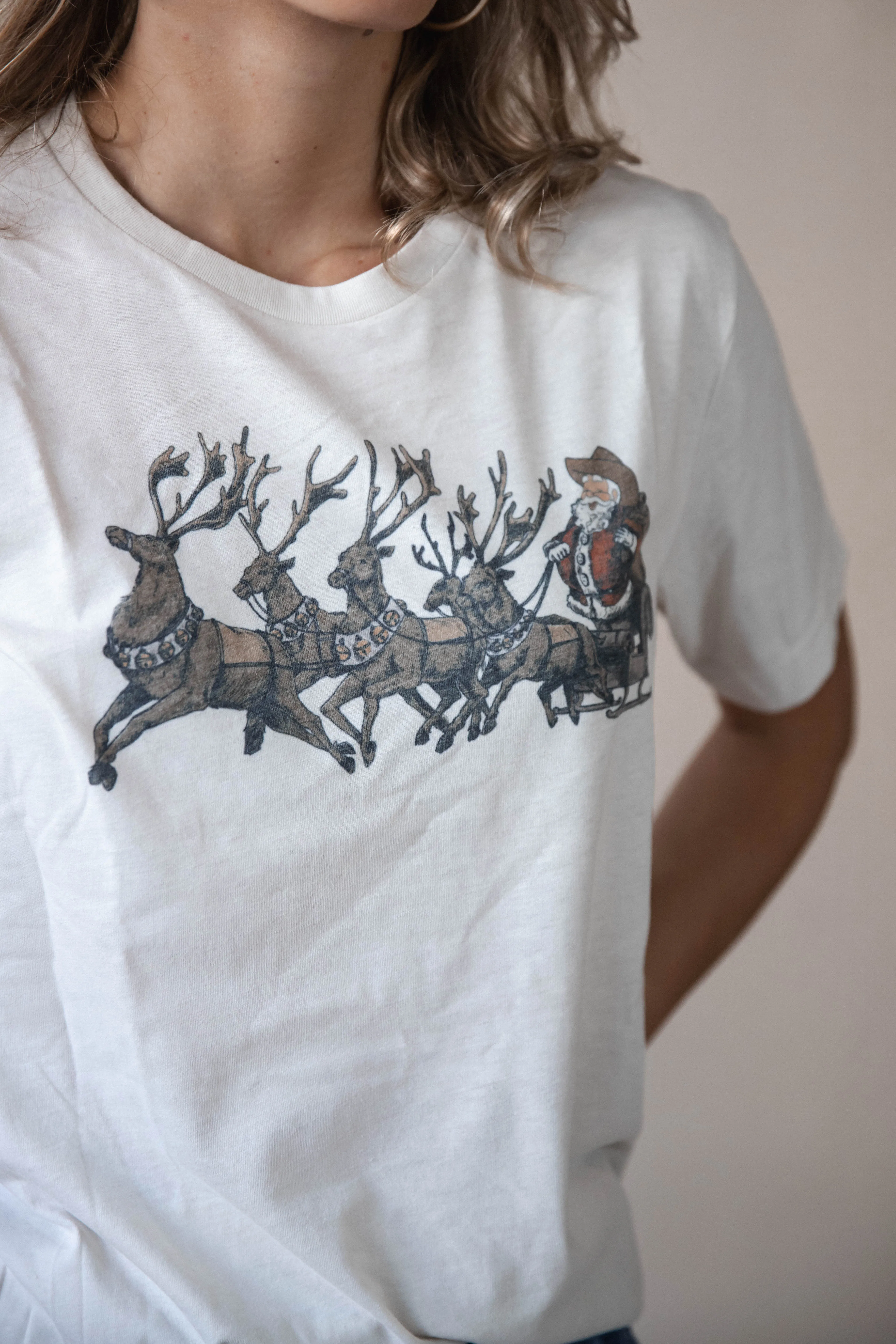 Cowboy Santa & Reindeer Tee