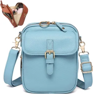 Crossbody Leather Bag, Satchel Purse Leather Cross Body Bag for Women With Multiple Compartments Card Slots