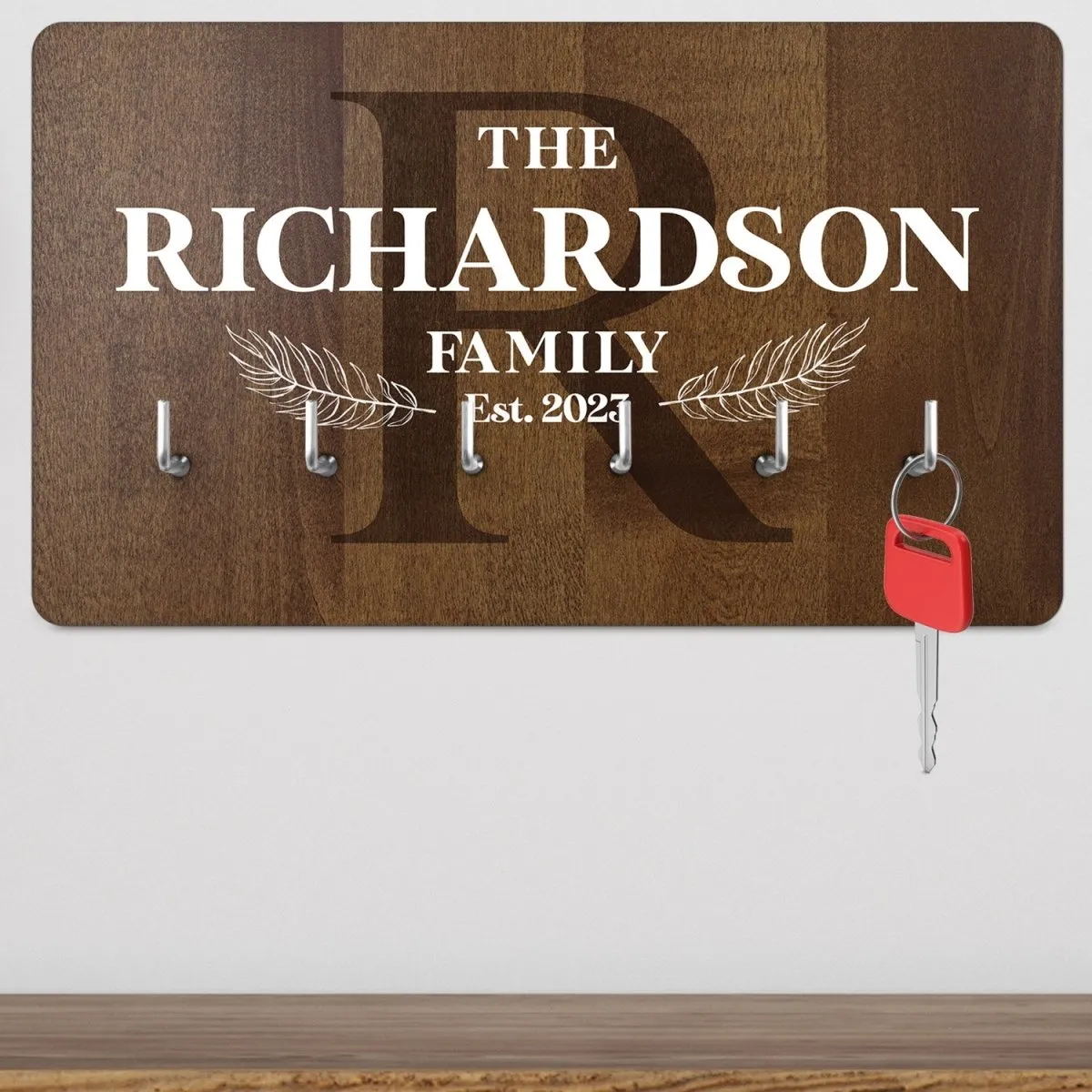 Custom Monogram Key Rack - New Home Gift - Couples' Initials - Wall Décor