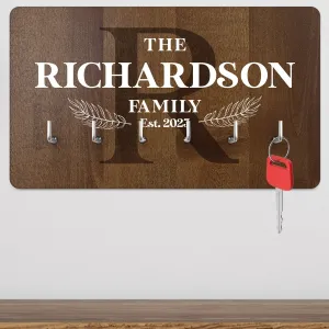 Custom Monogram Key Rack - New Home Gift - Couples' Initials - Wall Décor