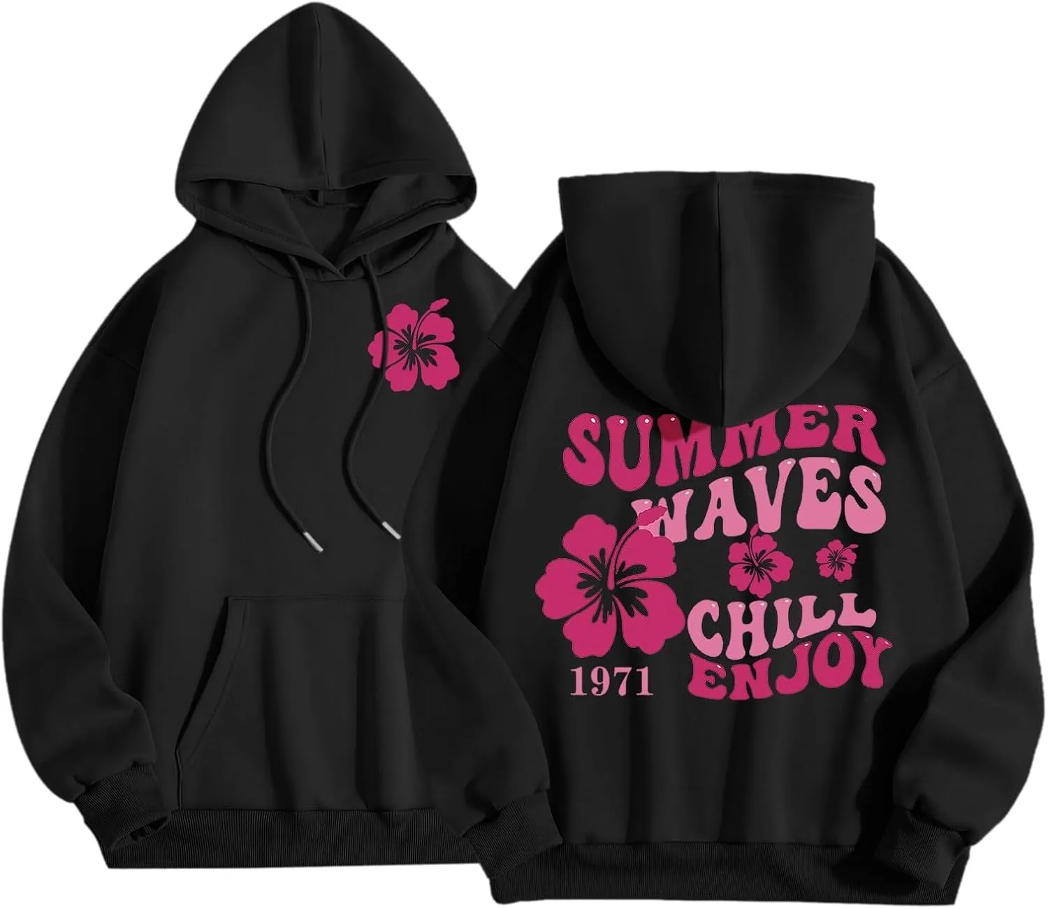 Cute 2 Piece Outfits for Women Teen Girls Preppy Puff Casual Hoodies Pockets Drawstring Pullover Oversized Sweatpants