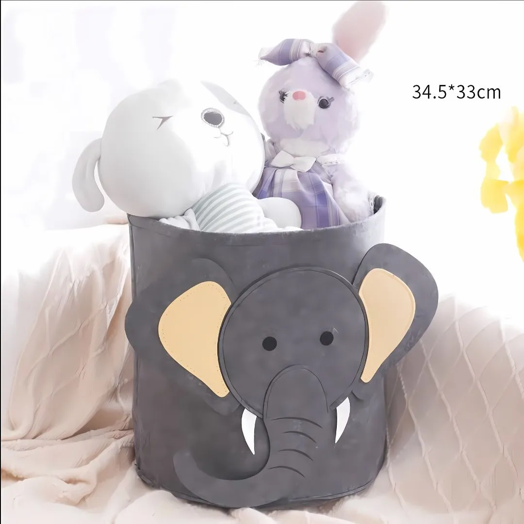 Cute Animal Laundry Basket | Felt Baskets for Kids Room