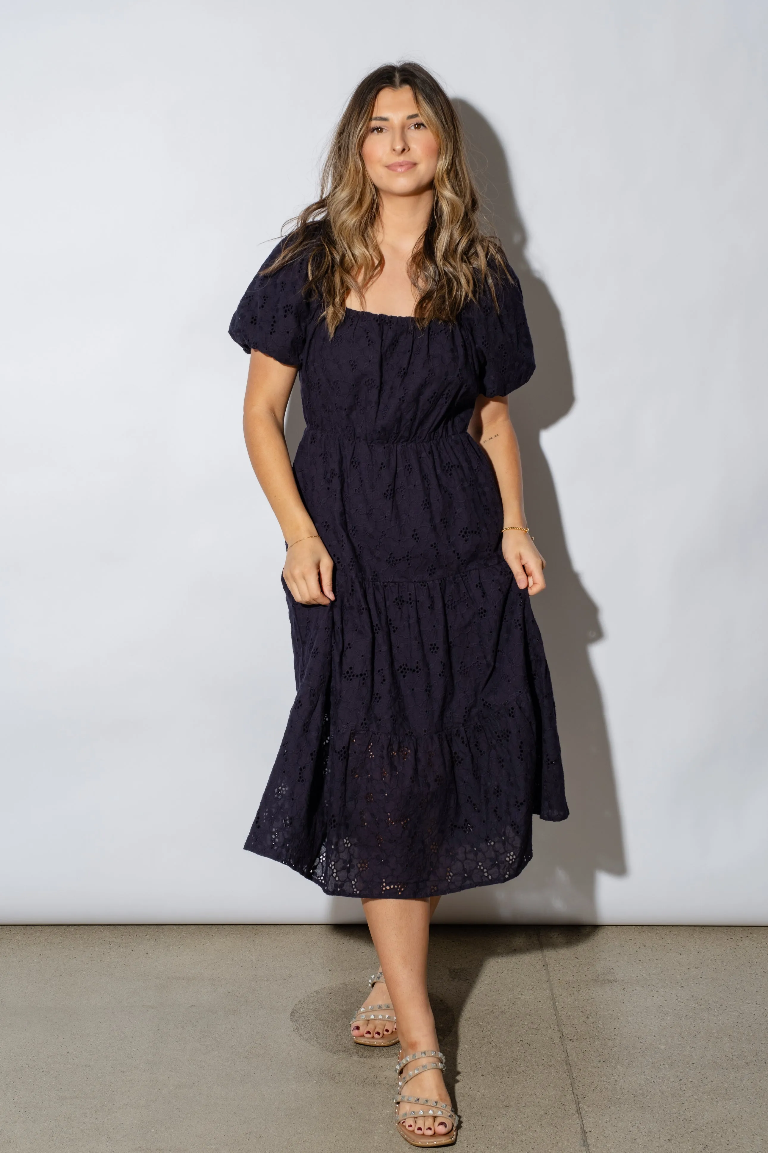 Dahlia Eyelet Midi Dress