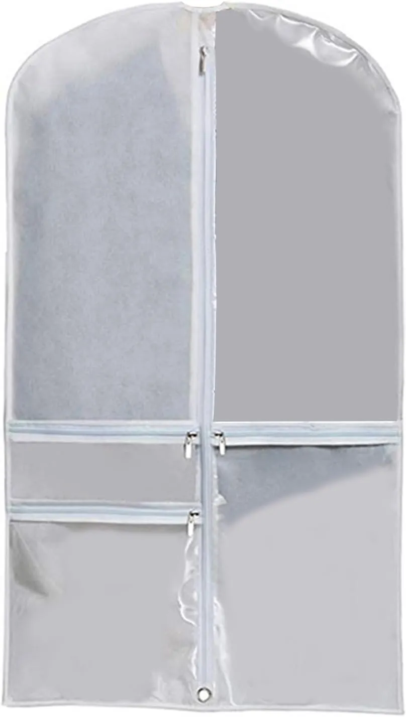 Dancewear Organizers Sleeve Portable Children Dance Costume Garment Bag with 5 Pockets Stylish Clothing Hanging