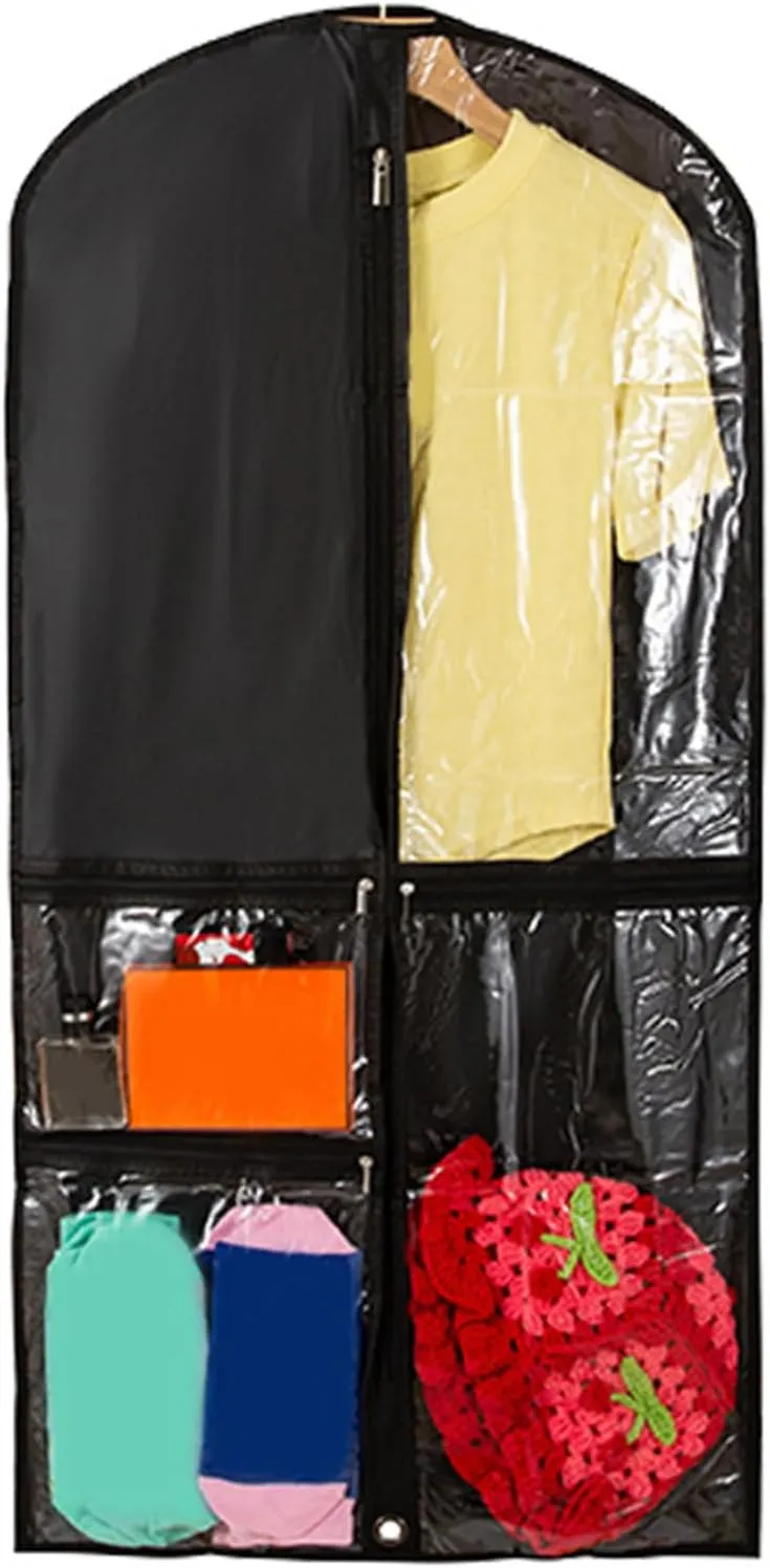 Dancewear Organizers Sleeve Portable Children Dance Costume Garment Bag with 5 Pockets Stylish Clothing Hanging