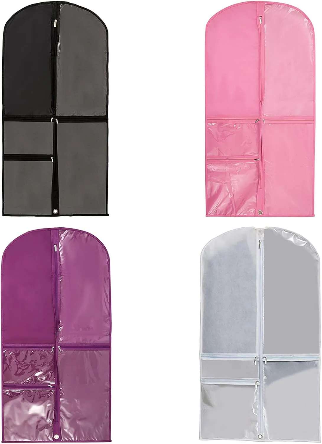 Dancewear Organizers Sleeve Portable Children Dance Costume Garment Bag with 5 Pockets Stylish Clothing Hanging
