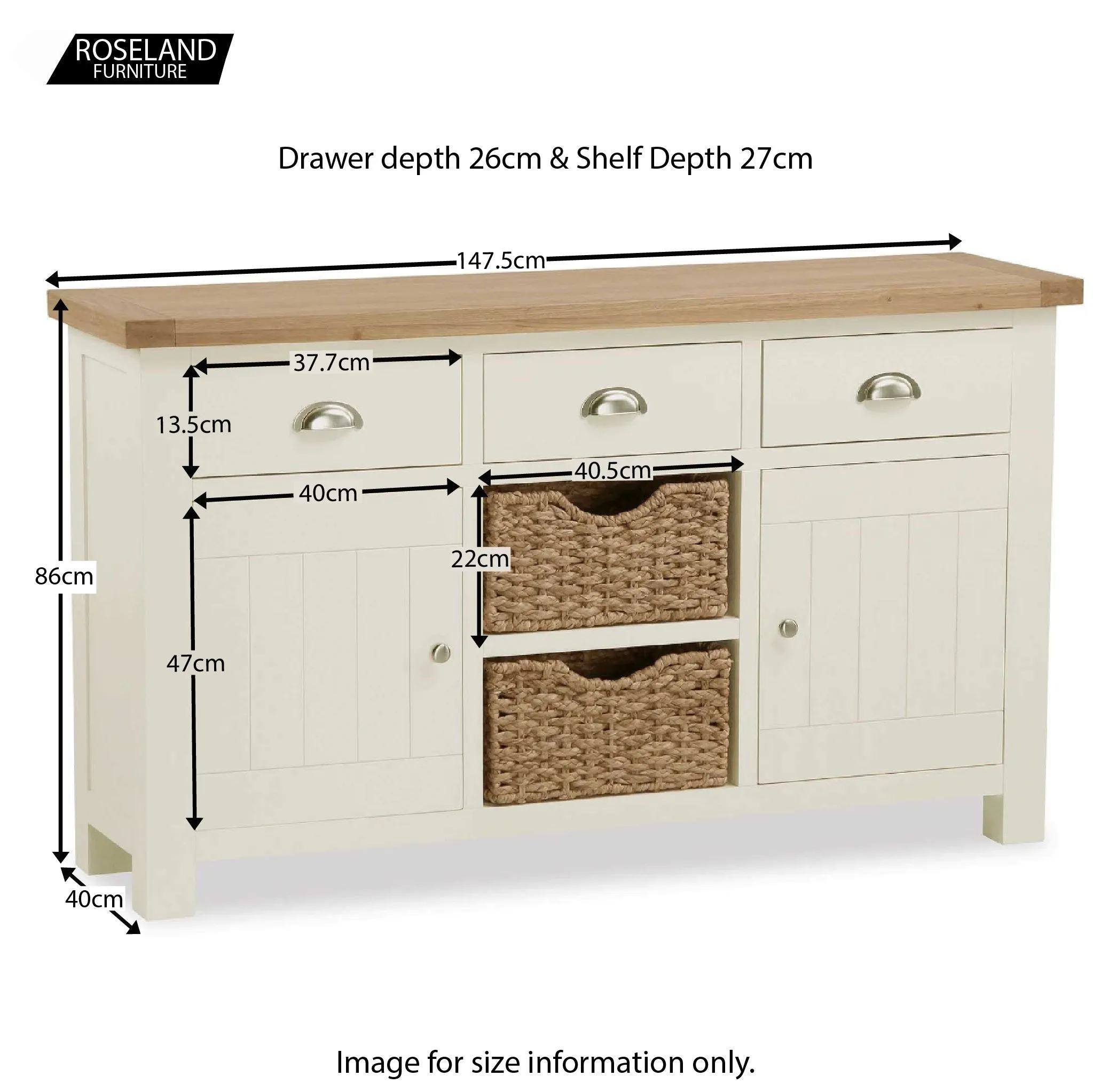 Daymer Cream Large Sideboard
