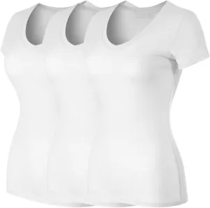 Design by Olivia Women's Basic Solid Multi Colors Fitted Short Sleeve T-Shirt [S-3XL]
