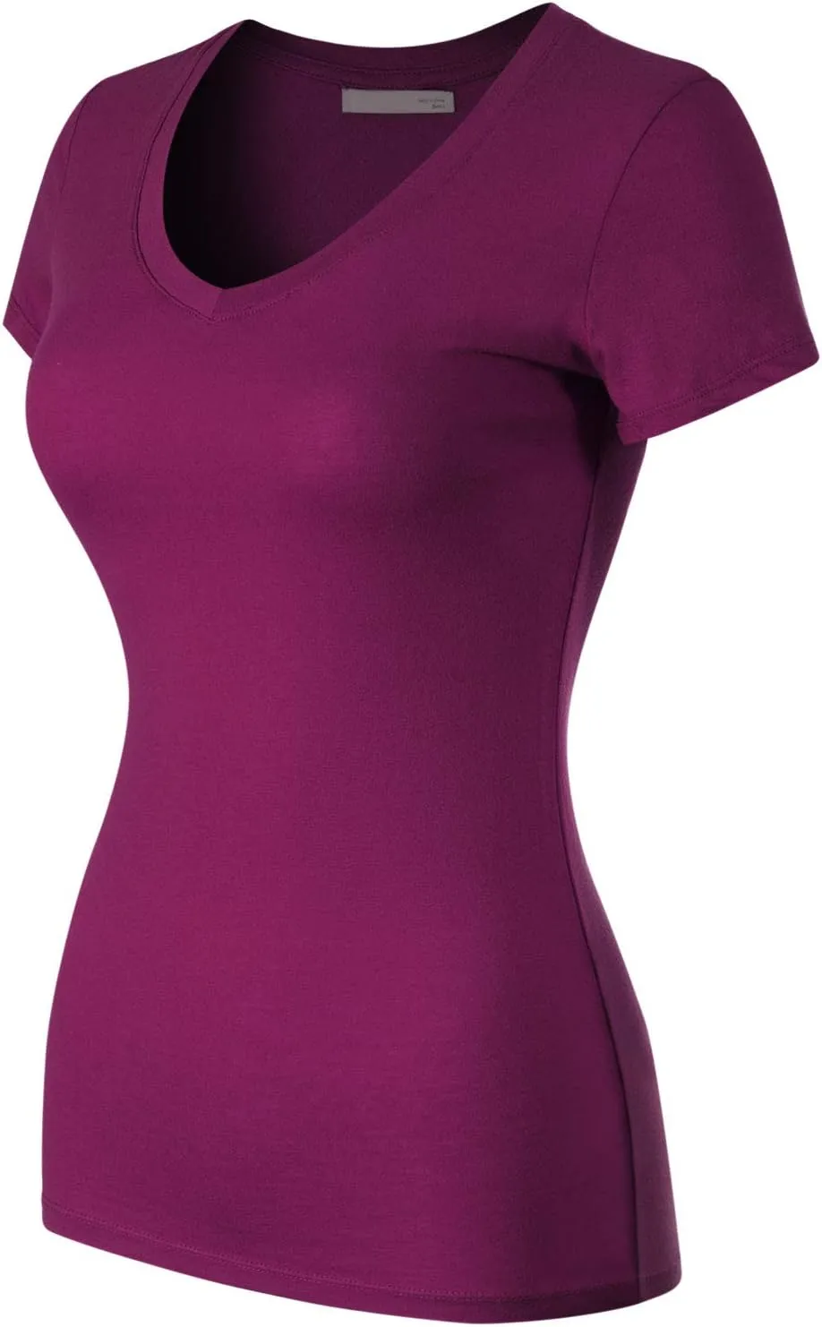 Design by Olivia Women's Basic Solid Multi Colors Fitted Short Sleeve T-Shirt [S-3XL]