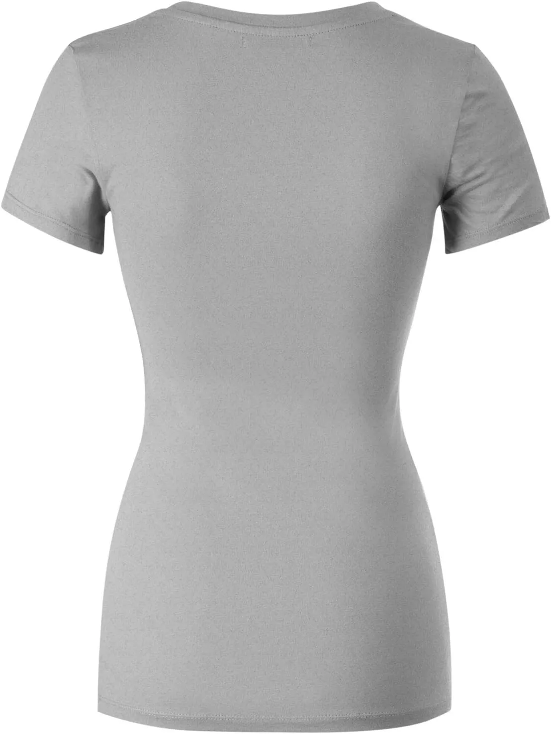 Design by Olivia Women's Basic Solid Multi Colors Fitted Short Sleeve T-Shirt [S-3XL]