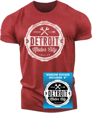 Detroit Shirts for Men by Detroit Rebels T-Shirt Brand. Motor City D Apparel.