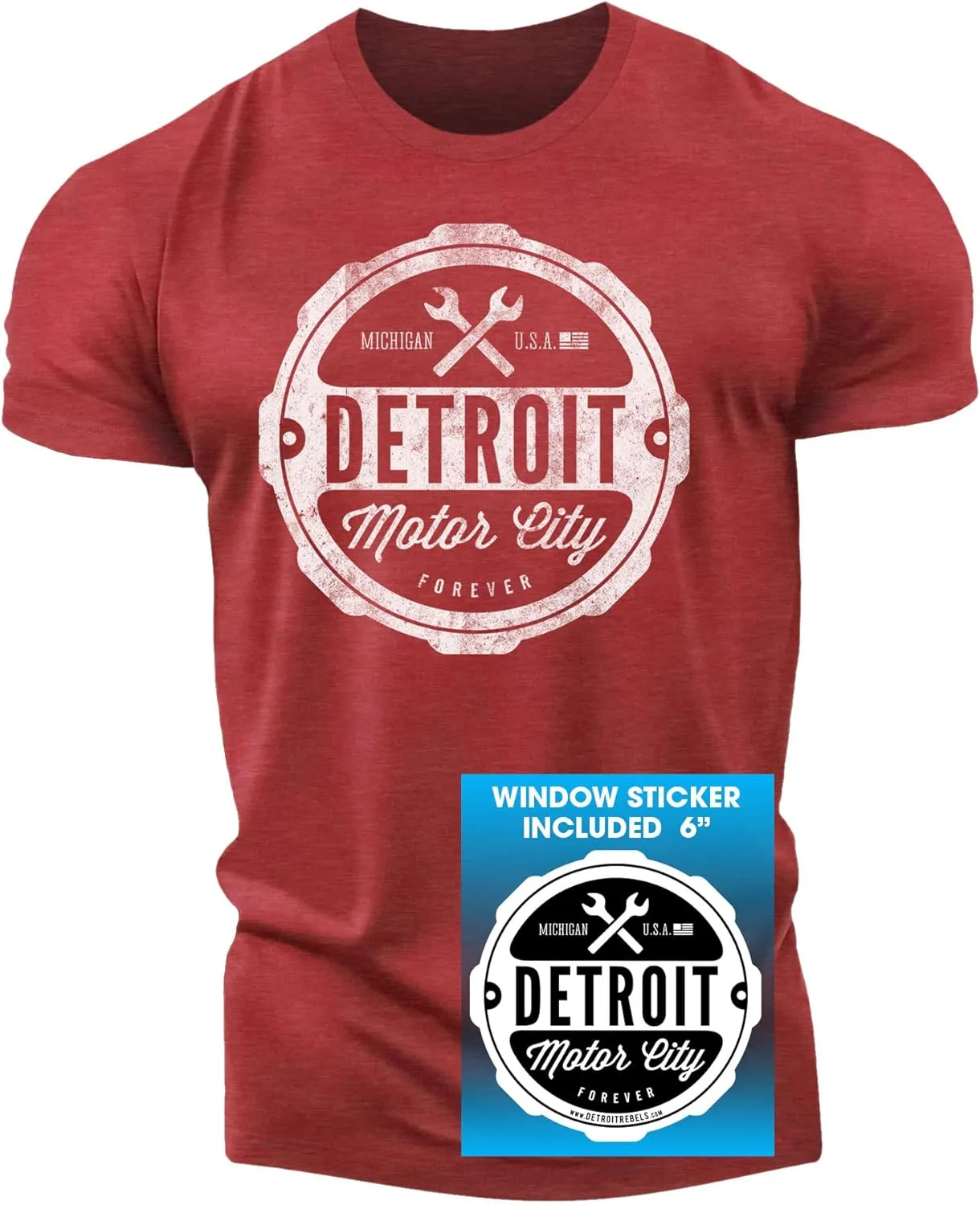 Detroit Shirts for Men by Detroit Rebels T-Shirt Brand. Motor City D Apparel.