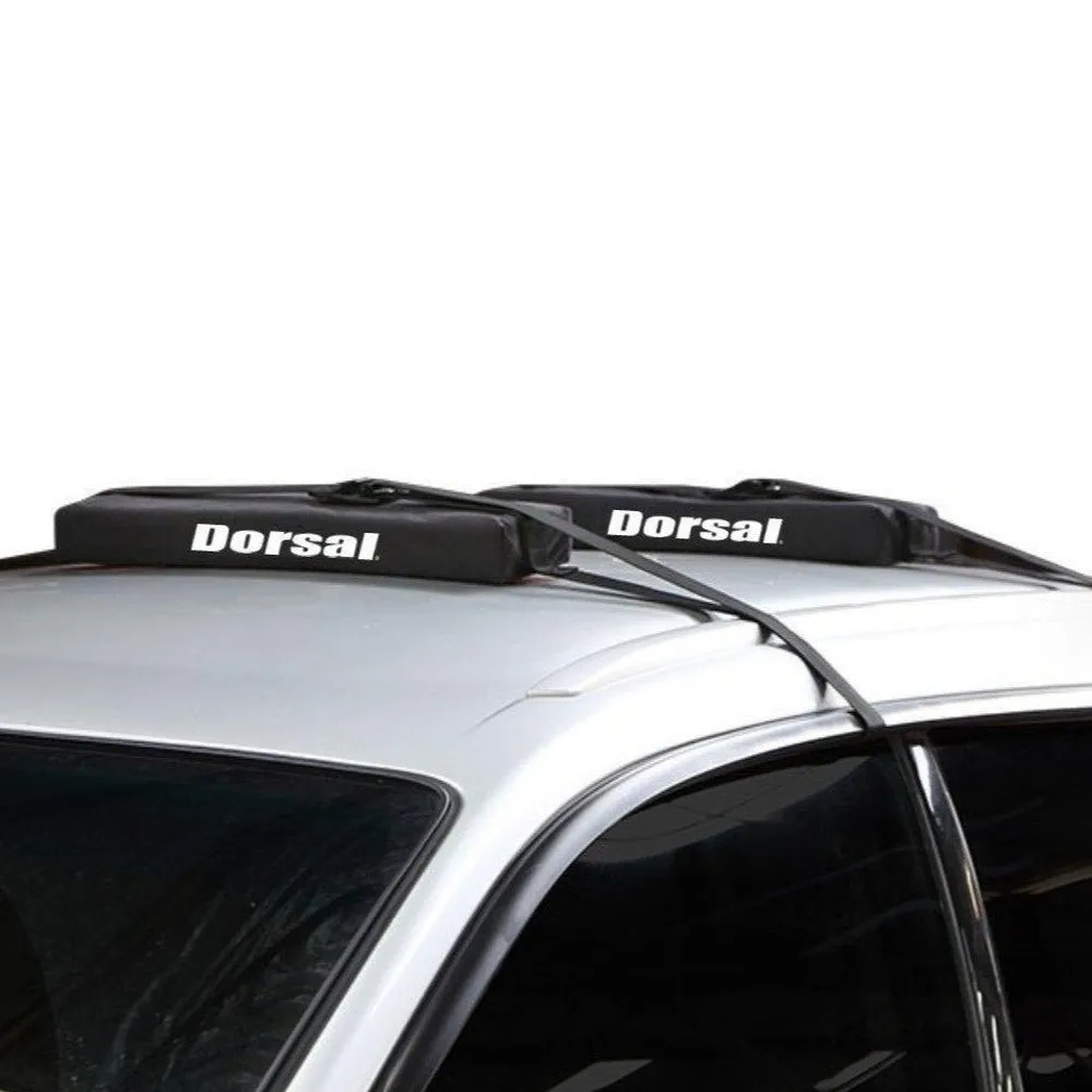 DORSAL Universal Surfboard Car Roof Wrap Rack Padded System (Holds Up to 3 Boards) Fits Any Car, Neoprene Buckle Covers Prevent Damage - Pack of 2