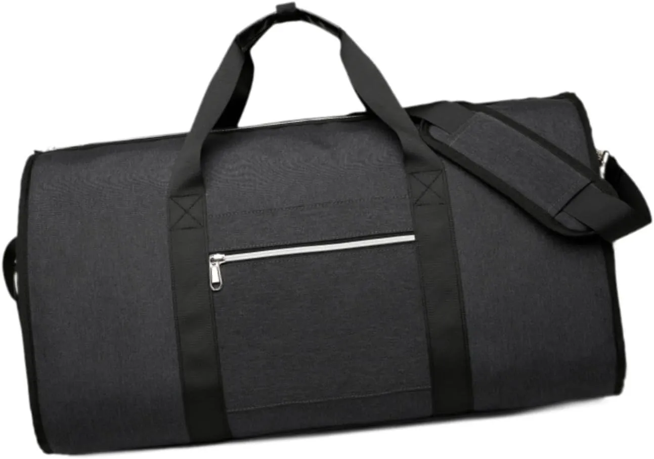 Duffel Bag for Garments with Carrying Strap for Travel And Business, Black