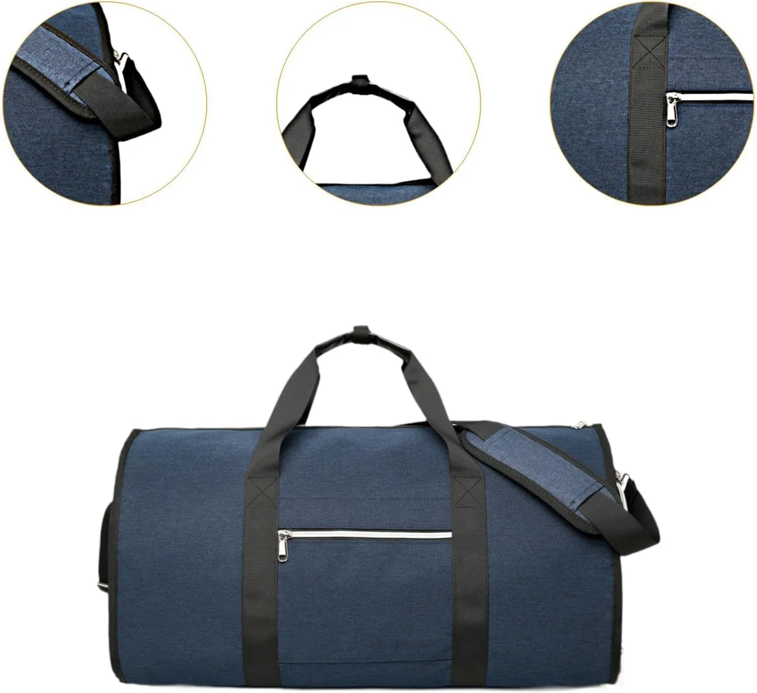Duffel Bag for Garments with Carrying Strap for Travel And Business, Blue