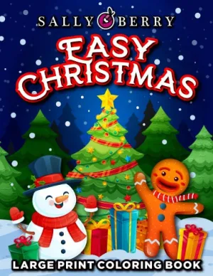 Easy Christmas Large Print Coloring Book