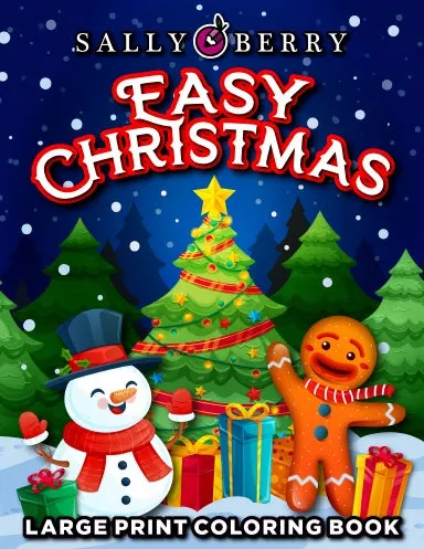 Easy Christmas Large Print Coloring Book