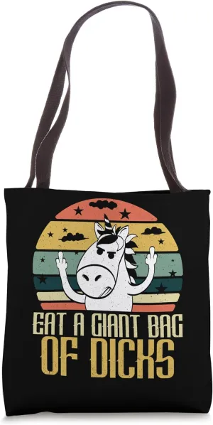 Eat A Giant Bag Of Dicks Funny Unicorn Apparel Item Tote Bag