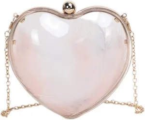 European and American Acrylic Transparent Hand Mini Heart Dinner Bag Evening Wear