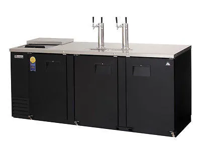 Everest EBD4-CT 89" Three Door Club Top Direct Draw Keg Refrigerator
