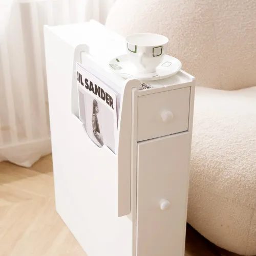 Facilehome Bathroom Storage Cabinet Side Cabinet Space Saving Cabinet,White