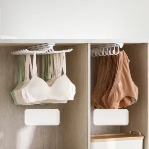 FaSoLa Double Hook Sliding Hanger for Underwear - White