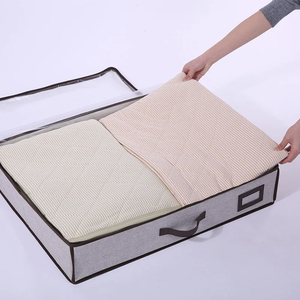FaSoLa Japanese-Style Thickened Under-Bed Storage Box in Coffee Colour