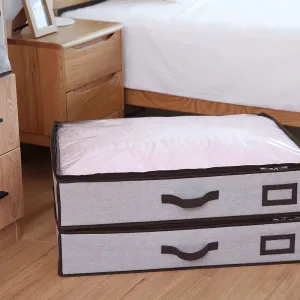 FaSoLa Japanese-Style Thickened Under-Bed Storage Box in Coffee Colour