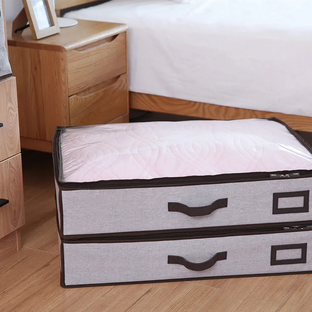 FaSoLa Japanese-Style Thickened Under-Bed Storage Box in Coffee Colour
