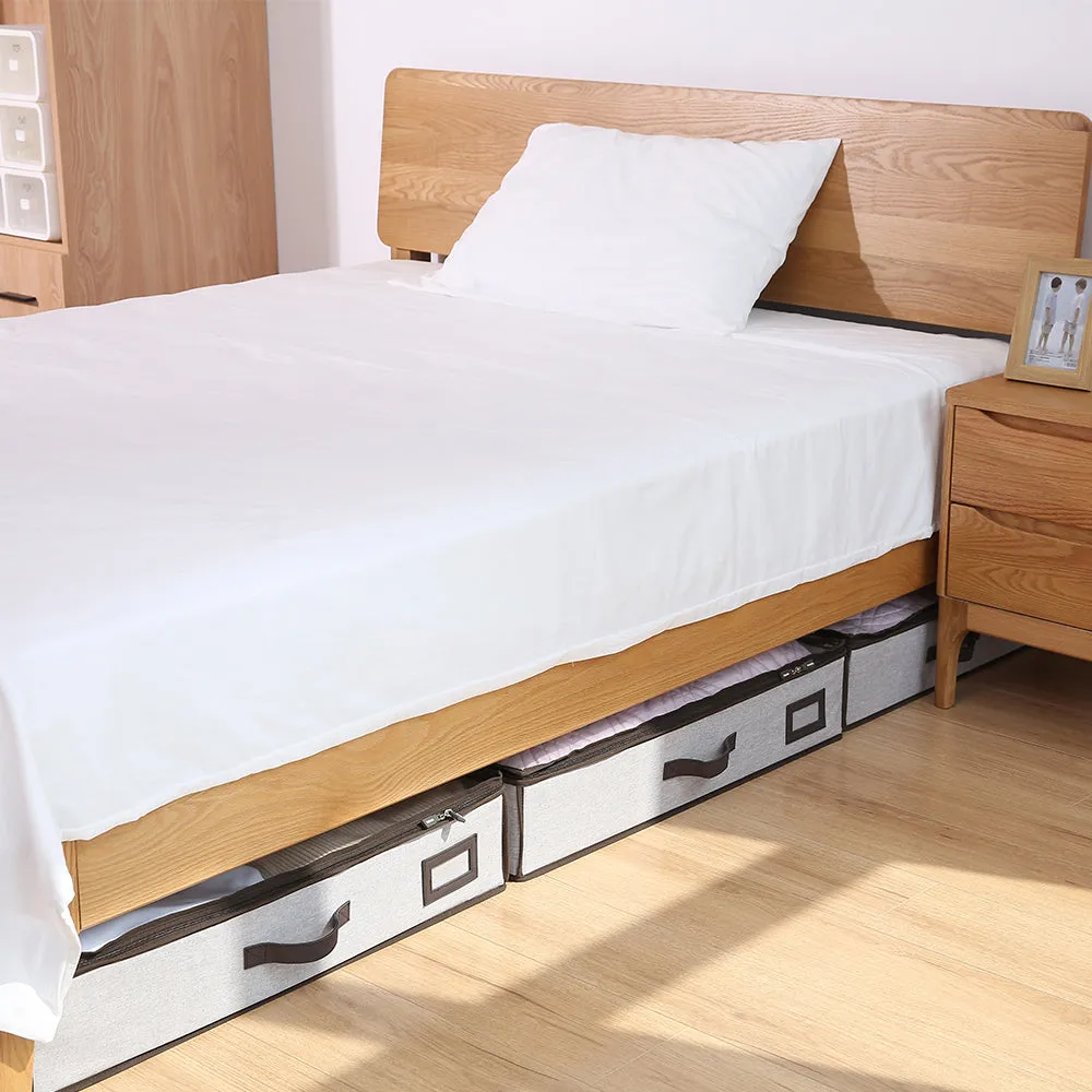 FaSoLa Japanese-Style Thickened Under-Bed Storage Box in Coffee Colour