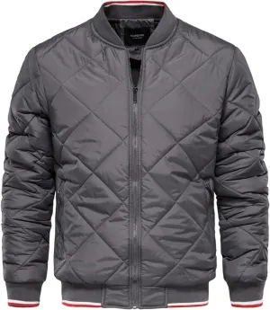 Febecool Winter Men's Stand Collar Cotton Jacket Solid Casual Cotton Jacket Zipper Cotton Jacket Men